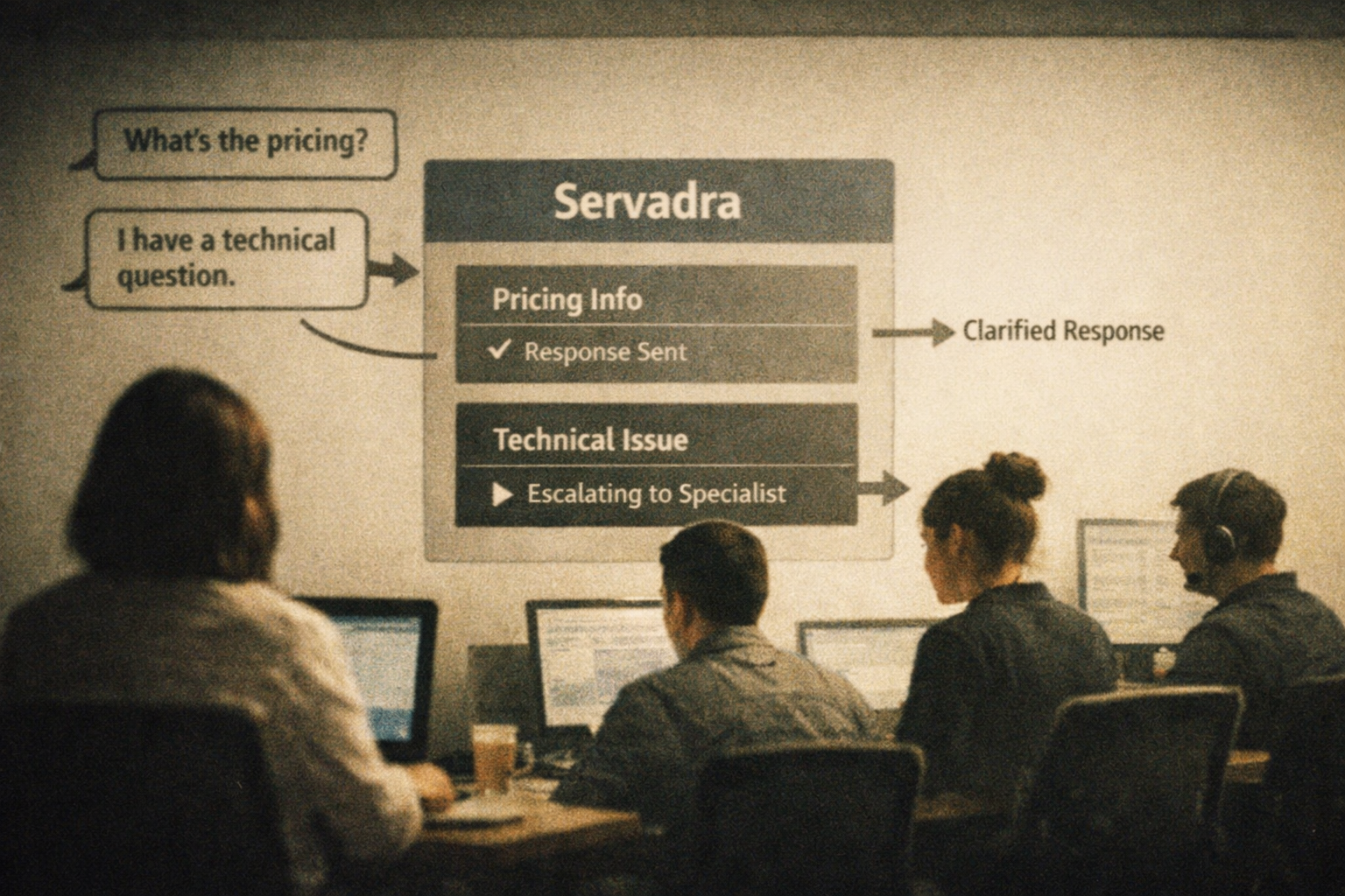 Servadra structured handling of customer enquiries